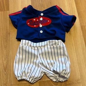 Build A Bear Varsity Baseball Uniform Top & Bottoms fit a 16” Build A Bear